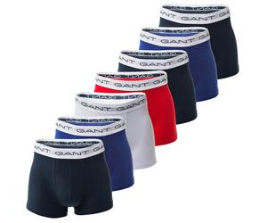 GANT Herren Boxershorts, 7er Pack - Trunk 7-Pack, Cotton Stretch, einfarbig Blau/Weiß/Rot / 2XL XXL Mehrfarbig