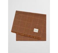 GANT Herren Breiter Gingham Wollschal (ONE SIZE) PEANUT BUTTER