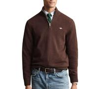Gant Herren Casual Cotton Half Zip Pullover, Brown Melange, XXL EU