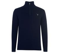 GANT Herren Casual Cotton Halfzip Pullover, Evening Blue, Standard