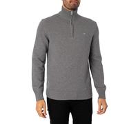GANT Herren Casual Cotton Halfzip Pullover, Dark Grey Melange, XL EU