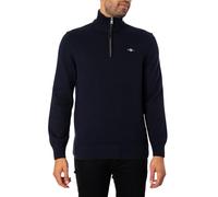 GANT Herren Casual Cotton Halfzip Pullover, Evening Blue, 3XL EU