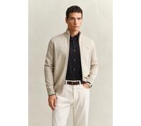 GANT Herren Casual Cotton Strickjacke mit Reißverschluss (4XL) OAT MELANGE
