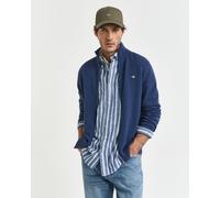 GANT Casual Cotton Full Zip Dark Jeans Blue Melange Blau S