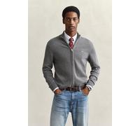GANT Herren Casual Cotton Strickjacke mit Reißverschluss (XS) DARK Grau MELANGE