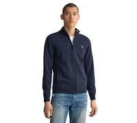 GANT Herren Strickjacke Cardigan 8030164-433 Casual Baumwolle mit Reißverschluss Blau Regular 5XL
