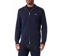 GANT Strickjacke Casual Cotton – Stehkragen, Vollreißverschluss – Evening Blue XXL