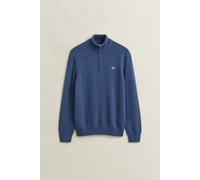 GANT Regular Fit Strickpullover ZipDark Jeansblue Melan, Einfarbig