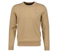 GANT Herren Classic Cotton C-Neck Pullover, Khaki Mel Beige, S