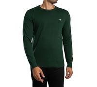 GANT Herren Classic Cotton C-Neck Pullover, Tartan Green, L EU