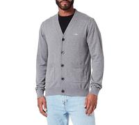 GANT Herren Classic Cotton V-cardigan Strickjacke, Dark Grey Melange, XL EU