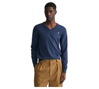 Gant Herren Classic Cotton V-Neck Pullover, Dark JEANSBLUE Melange, 56