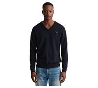 Gant Herren Classic Cotton V-Neck Pullover, Evening Blue, 5XL EU