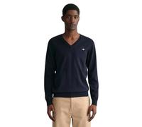 Gant Herren Classic Cotton V-Neck Pullover, Evening Blue, M EU