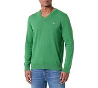 Gant Herren Classic Cotton V-Neck Pullover, Grass Green, L EU