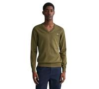 GANT Herren Classic Cotton V-Neck Pullover, Juniper Green, M
