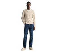 GANT Herren Classic Cotton V-Neck Pullover, Light Beige Melange, XL