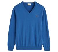 GANT Herren Classic Cotton V-Neck Pullover, Rich Blue, XL