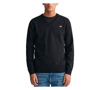 Gant Herren Classic Cotton V-Neck Pullover, Schwarz, M EU