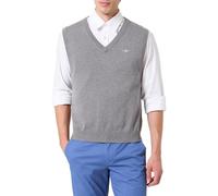 GANT Herren Classic Cotton Vest Pullunder, Dark Grey Melange, 3XL