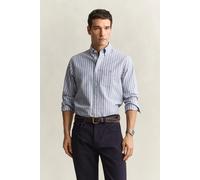 GANT Herren Classic Oxford-Hemd mit Streifen (S) COLLEGE Blau