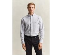 GANT Herren Classic Oxford-Hemd mit Streifen (S) CONCRETE Grau