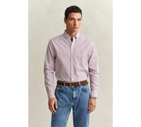 GANT Herren Classic Popeline-Hemd mit Karomuster (S) ROSE Rot