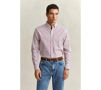 GANT Herren Classic Popeline-Hemd mit Karomuster (XL) ROSE Rot