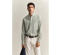 GANT Herren Classic Popeline-Hemd mit Streifen (M) HERB Grün