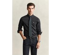 GANT Herrenhemd Slim Poplin Klassisch Schwarz L EU