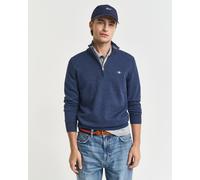 GANT Herren Pullover mit Zip-Kragen - CLASSIC COTTON HALF ZIP, Strickpullover, Baumwolle Jeansblau Melange 5XL