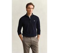 GANT Herren Pullover Classic Cotton Halfzip – Baumwolle – Evening Blau L