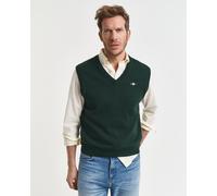 GANT Herren Classic Weste aus Baumwolle (L) TARTAN Grün
