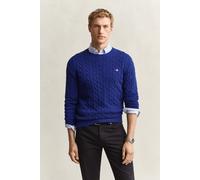 GANT Herren Classic Zopfstrickpullover (S) CRISP Blau