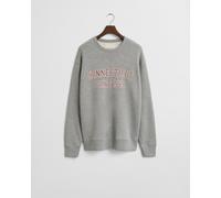GANT Herren Collegiate Graphic Rundhals-Sweatshirt (L) Grau MELANGE