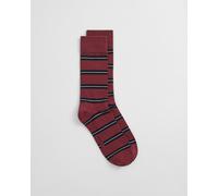 GANT Herren Collegiate Socken mit Streifen (40-42) PLUMPED Rot