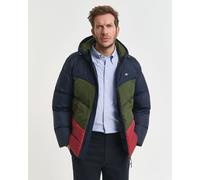 Steppjacke GANT "ACTIVE CLOUD BLOCKED", Herren, Gr. M, blau (evening blau), Web, Obermaterial: 100% Polyester. Futter: 100% Polyamid. Wattierung: 100% Polyester, casual, regular fit hüftlang, Langarm,