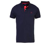 GANT Herren Contrast Collar Pique Rugger Poloshirt, Blau (Evening Blue 433), M EU