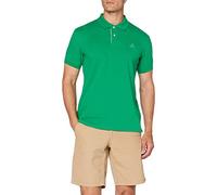 GANT Herren CONTRAST COLLAR PIQUE SS RUGGER Poloshirt, Amazon Green, Small