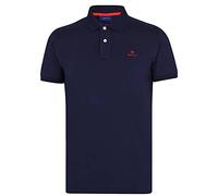 GANT Herren CONTRAST COLLAR PIQUE SS RUGGER Poloshirt, Blau (Evening Blue 433), XX-Large