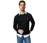 GANT Herren Cotton Cable C-Neck Pullover, Schwarz, 5XL