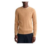 Gant Cable Pullover M Khaki Mel