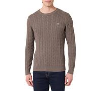 GANT Herren Cotton Cable C-Neck Pullover, Seawood Melange, XXL EU