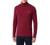 Gant Herren Cotton Cable Turtle Neck Pullover, Plumped Red, XXL EU
