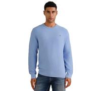 GANT Herren Cotton Micro Textured C-Neck Pullover, Evening Blue, S