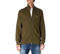 GANT Herren Cotton Micro Textured Zip Cardigan Strickjacke, Juniper Green, X-Large