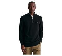 GANT Herren Halfzip-Pullover Cotton Pique Schwarz Standard