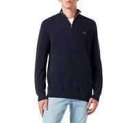 GANT Herren Cotton Pique Halfzip Pullover, Evening Blue, M EU