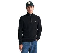 GANT Herren Pique-Strickpullover mit Zip-Kragen - COTTON PIQUE HALF ZIP, Baumwolle Schwarz 5XL