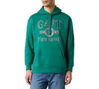 GANT Herren Crest Hoodie Retro Logo Kapuzenpullover, Lush Green, L